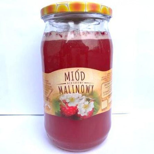 MIOD MALINOWY 1050G / honey with raspberry 1050 g