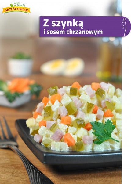 SALATKA Z SZYNKA I DELIKATNYM SOSEM CHRZANOWYM 2,5 KG