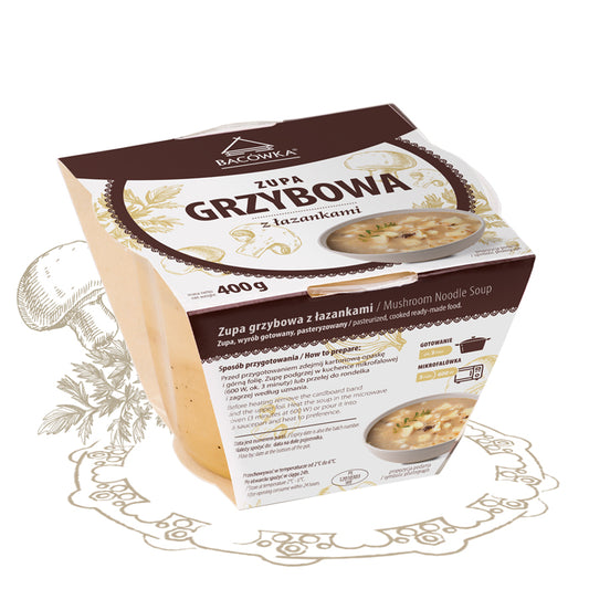 ZUPA GRZYBOWA Z LAZANKAMI 400 G / mushroom soup with noodles 400 g