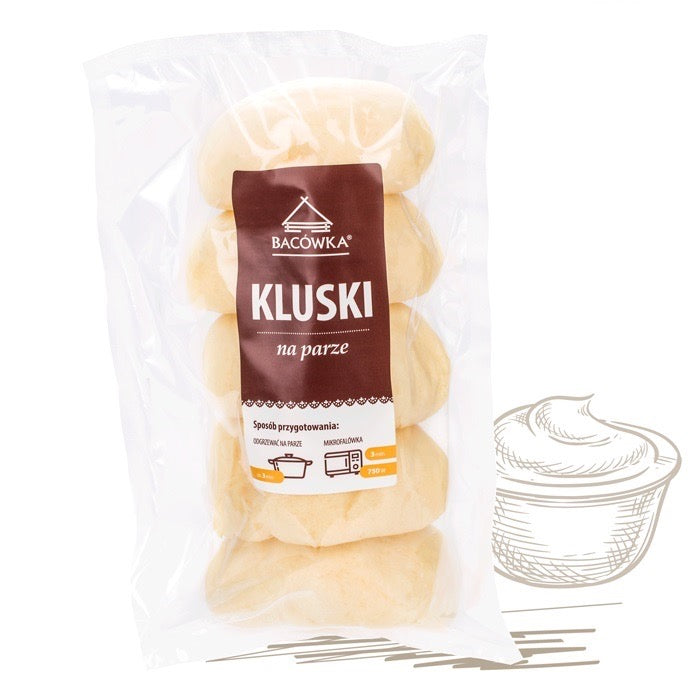 KLUSKI NA PARZE / steamed dumplings