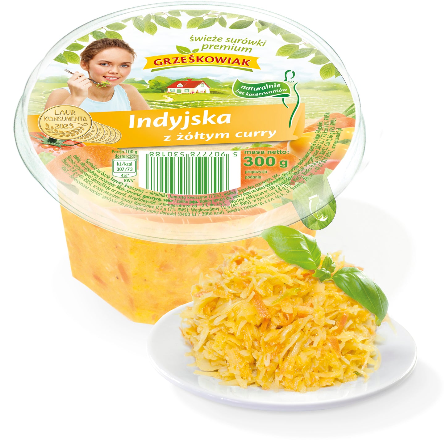 SUROWKA INDYJSKA Z ZOLTYM CURRY KUBEK 300G