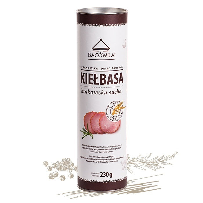 KIELBASA KRAKOWSKA SUCHA 230 G / krakowska dried sausage 230 g