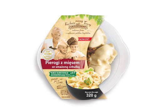 PIEROGI Z MIESEM ZE SMAZONA CEBULKA 320 G