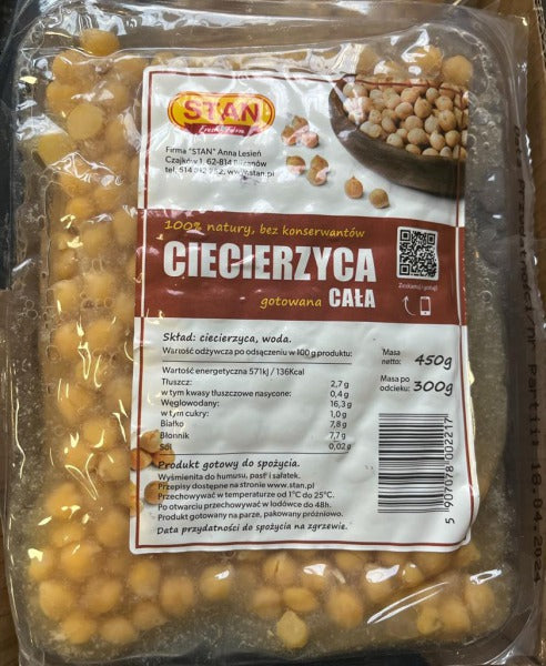 CIECIERZYCA GOTOWA CALA 500 G / whole cooked chickpeas 500 g