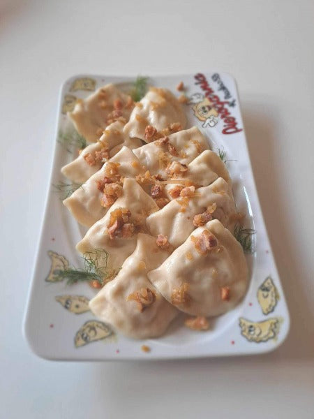 PIEROGI RUSKIE Z BOCZKIEM / russian dumplings with bacon