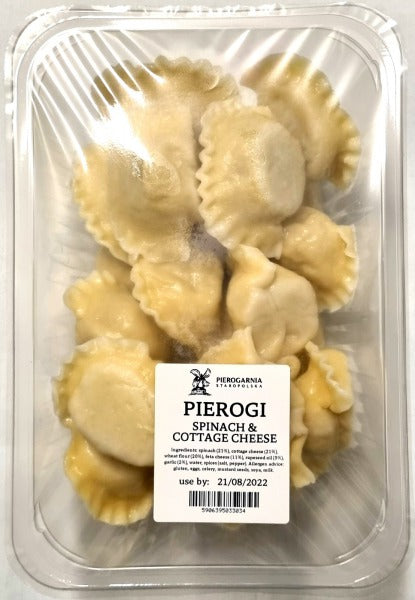 PIEROGI ZE SZPINAKIEM I TWAROGIEM 24 SZT/1,4 kg